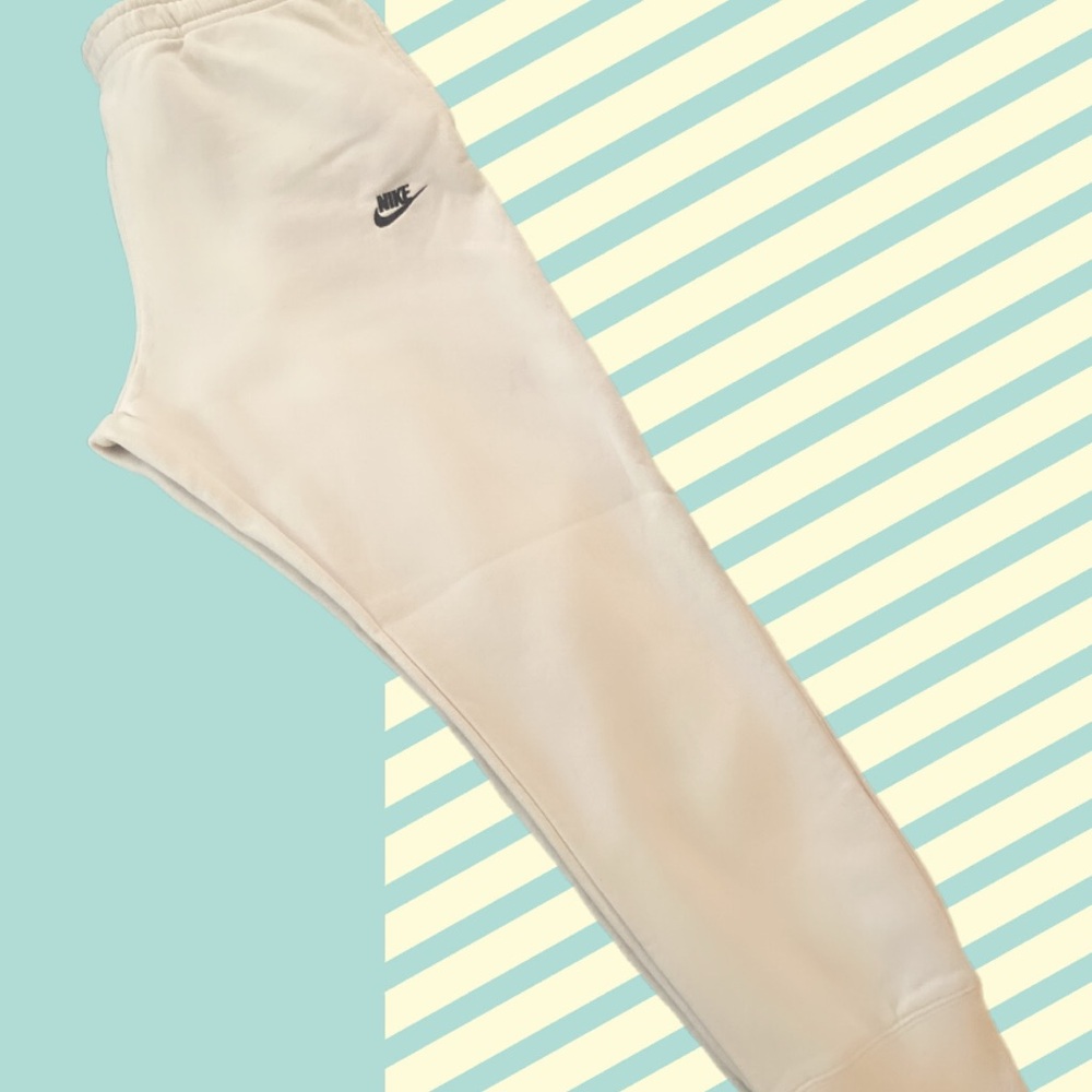Nike Club Mens White Joggers
